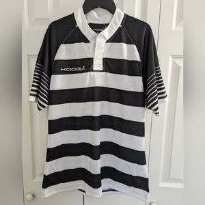 KooGa Men's Touchline Hooped Match Rugby Shirt size M.